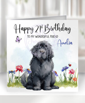 2987 newfoundland personalised dog birthday card