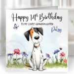 2991 pointer personalised dog birthday card