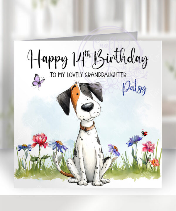2991 pointer personalised dog birthday card
