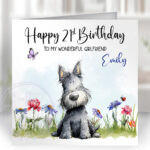2998 scottie personalised dog birthday card