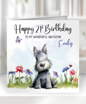2998 scottie personalised dog birthday card
