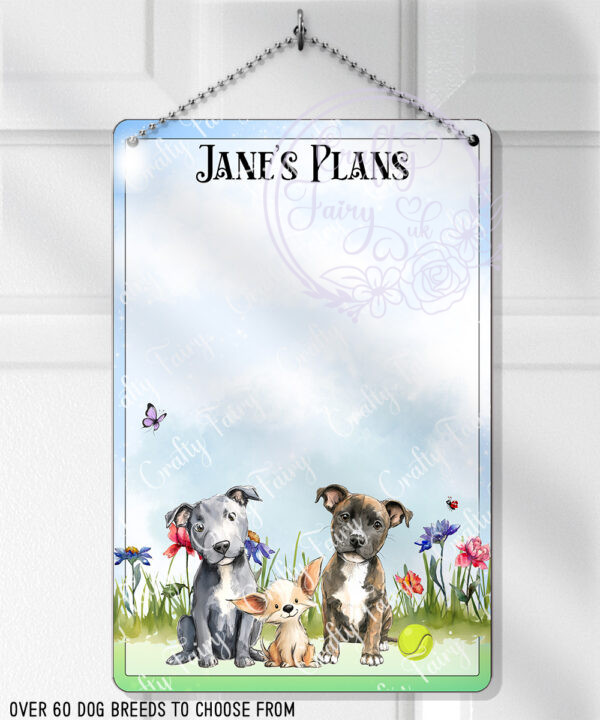 3015 personalised staffies chihuahua whiteboard planner 1