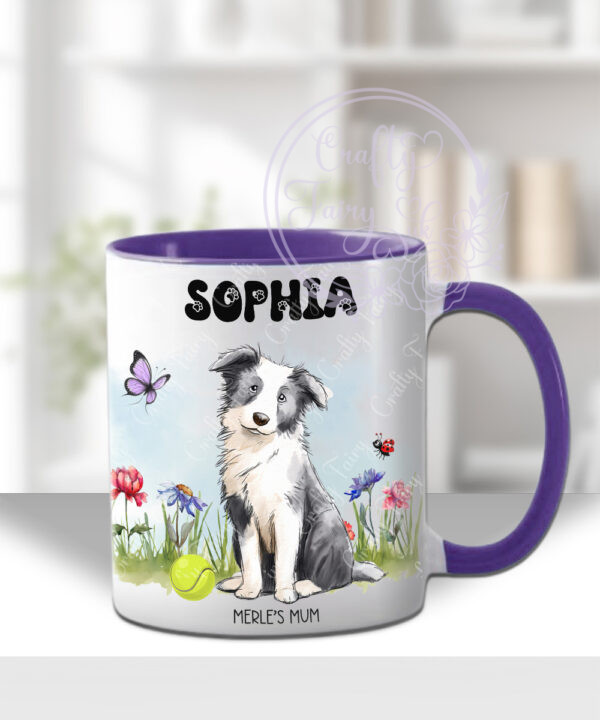 3020 personalised border collie dog mug 1