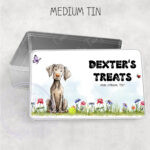 3029 personalised weimaraner dog treat tin 1