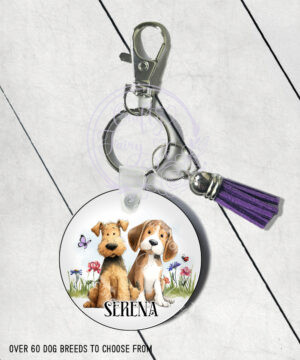 3032 personalised doodle dog beagle keyring 1