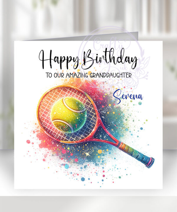 3047 personalised tennis birthday card 1