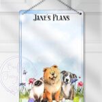 3071 personalised cat chow dog a4 metal planner 1