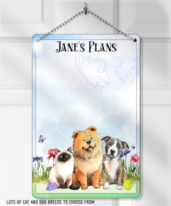 3071 personalised cat chow dog a4 metal planner 1