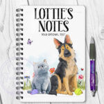 3074 personalised cat german shepherd dog a5 notebook 1