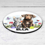 3077 personalised cat dog coaster 2