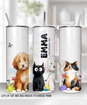 3078 personalised cat dog cockapoo tumbler 1