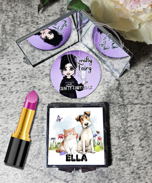 3085 personalised cat dog compact mirror 1