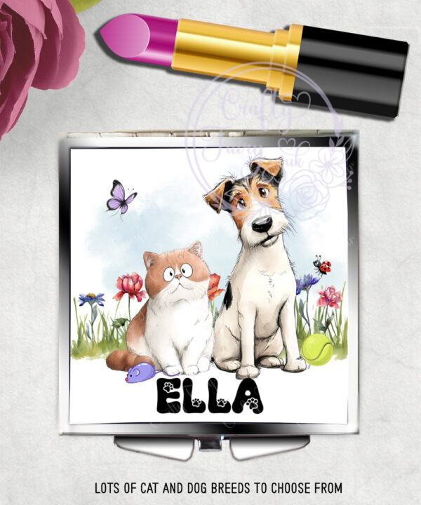 3085 personalised cat dog compact mirror 2