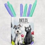 3090 personalised cat dog pen brush pot 2