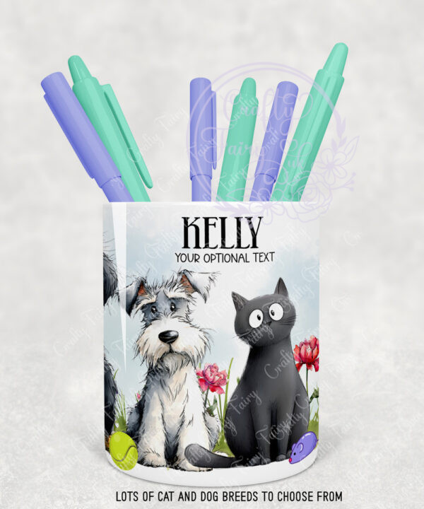 3090 personalised cat dog pen brush pot 2