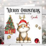 3095 personalised cat xmas card 2