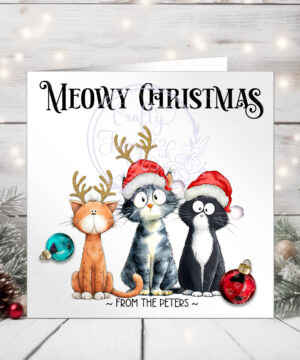 3096 personalised cat xmas card 1