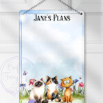 3098 personalised cats whiteboard planner 1