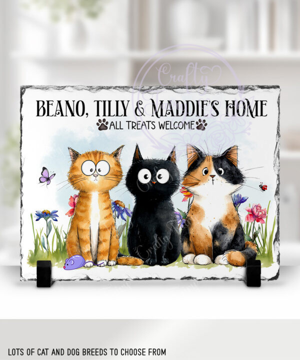3100 personalised cats welcome home slate sign 1