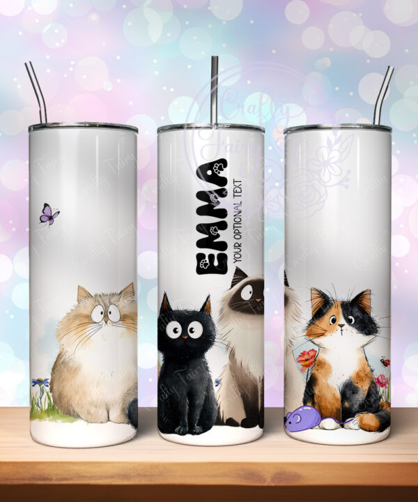 3106 personalised cats tumbler 3