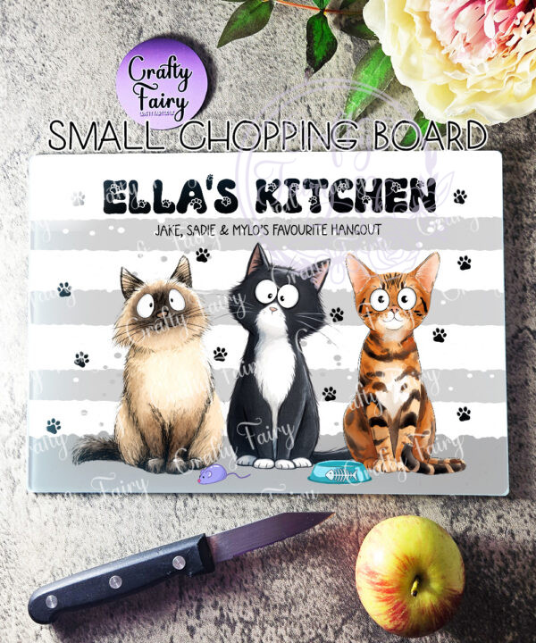 3110 personalised cats chopping board 2