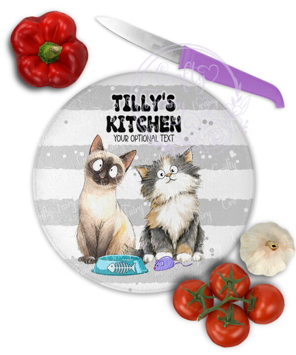 3111 personalised cats chopping board 1