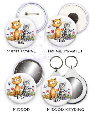 3115 personalised cats compact mirror keyring 1