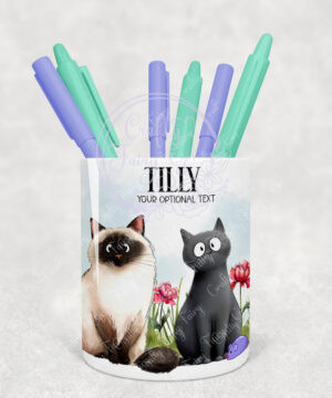 3119 personalised cats pen pot 2