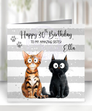 3121 personalised cat birthday card 1