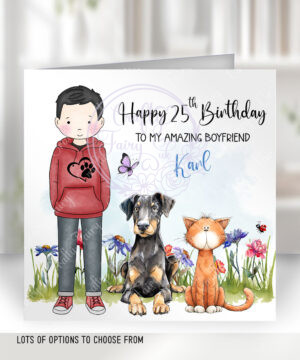3128 personalised dog cat dad birthday card 1