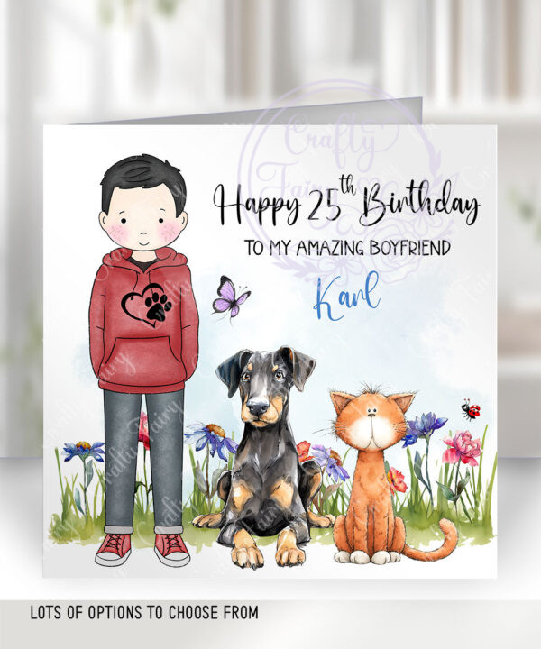 3128 personalised dog cat dad birthday card 1