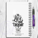 3138 personalised crochet girl notebook 2