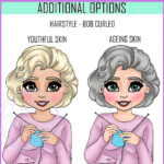 3146 knitting lady skin hair 1