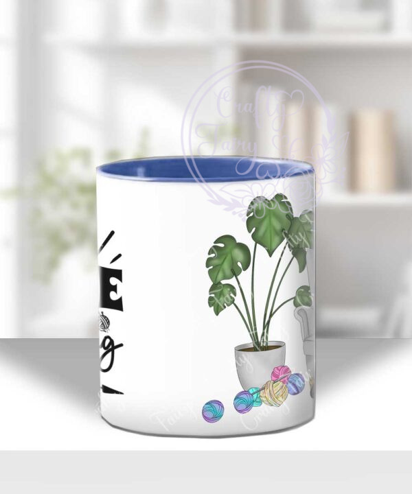 3147 personalised knitting lady mug 2