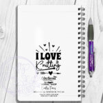 3154 personalised knitting lady notebook 2