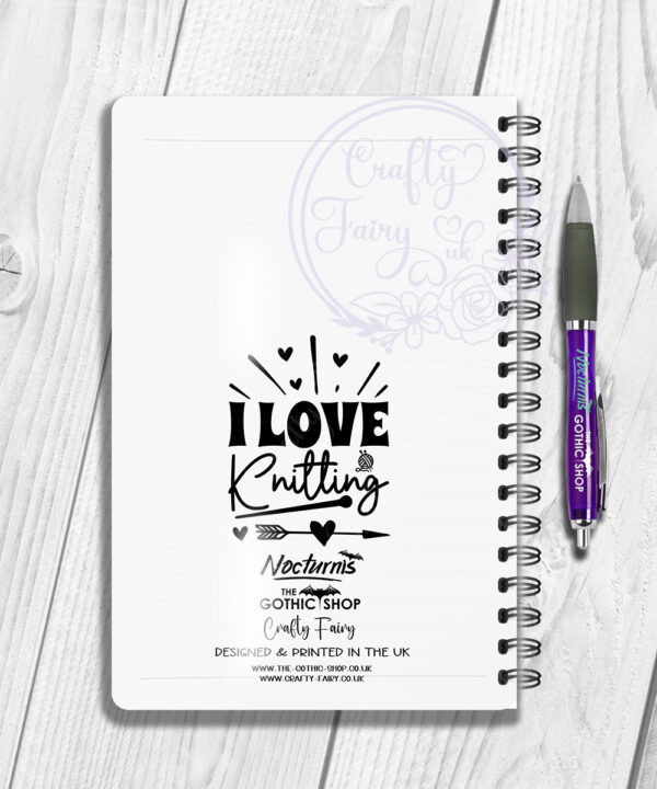 3154 personalised knitting lady notebook 2