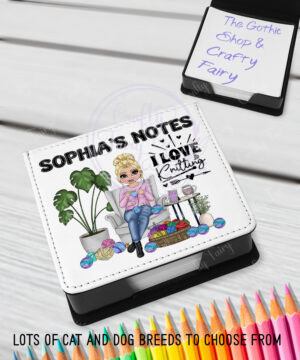 3155 personalised knitting lady memo notes 1