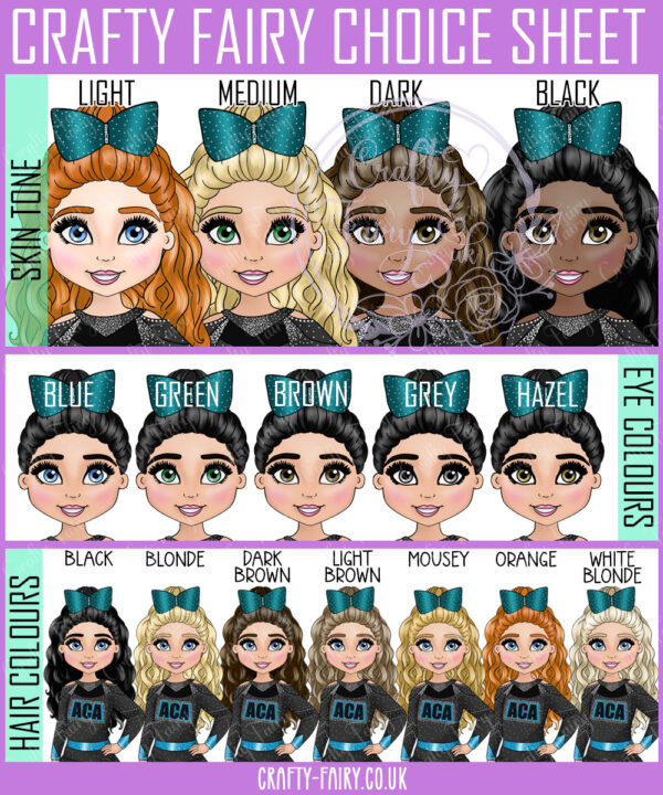 3171 aca skin hair eye options
