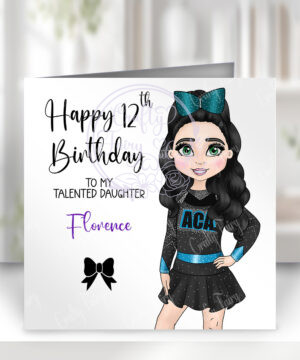 3171 personalised aca cheerleader birthday card 1