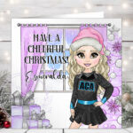 3173 personalised aca cheerleader christmas card 3