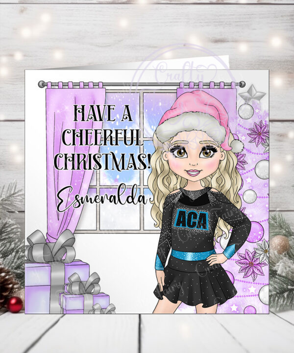 3173 personalised aca cheerleader christmas card 3