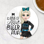3175 personalised aca cheerleader coaster 2
