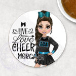 3175 personalised aca cheerleader coaster 3
