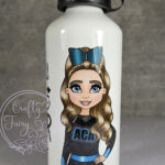 personalised aca cheerleader girl straight water bottle