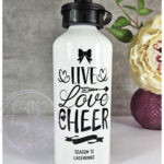 personalised aca cheerleader girl straight water bottle