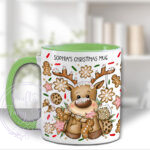personalised iced reindeer and gingerbread cookies christmas mug gift