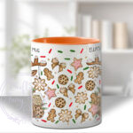 personalised iced reindeer and gingerbread cookies christmas mug gift