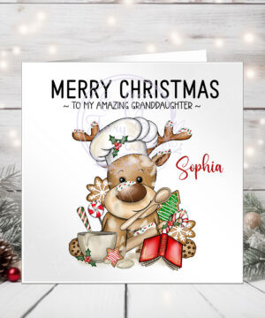 3209 reindeer chef baker christmas card 1
