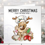 3209 reindeer chef baker christmas card 2
