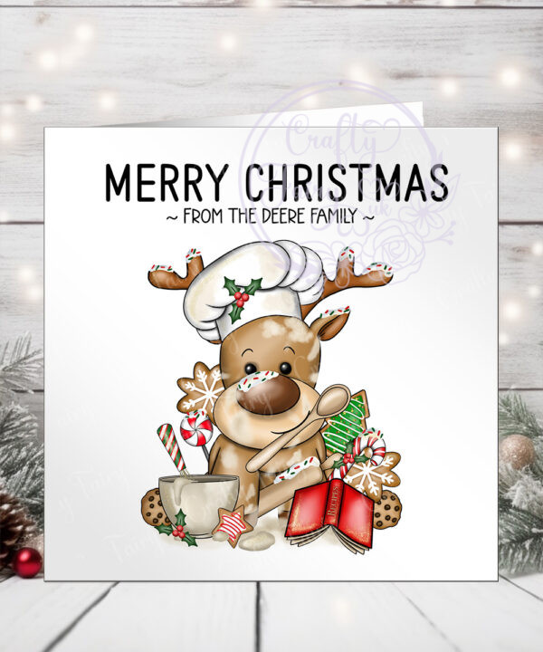 3209 reindeer chef baker christmas card 2